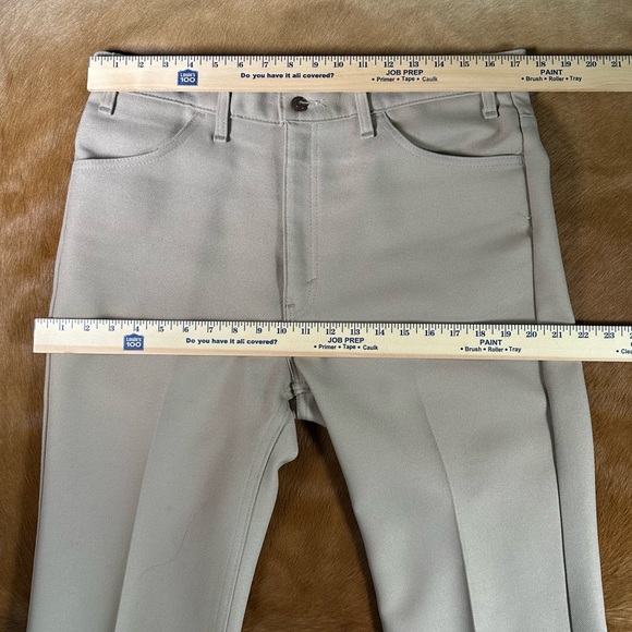 Vintage Levi’s Made in the USA Polyester Tan Boot Cut Pants - Picture 8 of 8